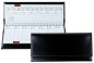 Preview: Tischquerkalender (auswechselbar) für 2025 + 2026 - Cambridge Top Grain Leder schwarz